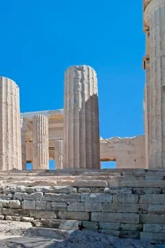 Columns of acropolis. Stock Photos