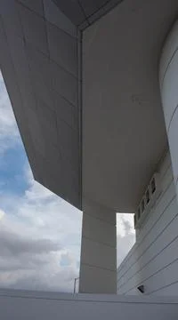 Columns and ceiling of minimalist structures right angles Stock Photos