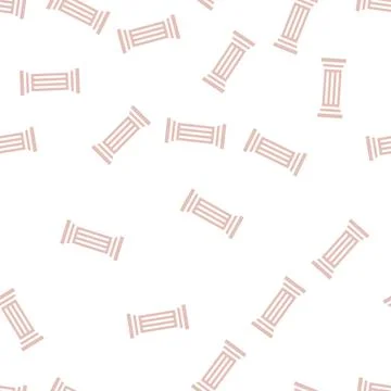 Columns and posts glyph vector seamless pattern Stock Illustration