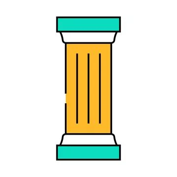 Columns and posts icon color illustration Ilustración de archivo