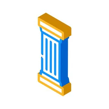 Columns and posts isometric icon vector illustration Ilustración de archivo
