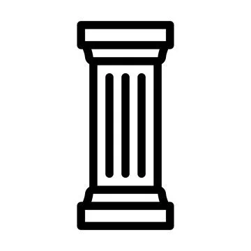 Columns and posts line icon vector illustration Ilustración de archivo