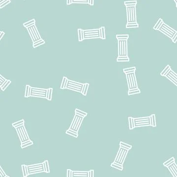Columns and posts line vector seamless pattern Stock Illustration