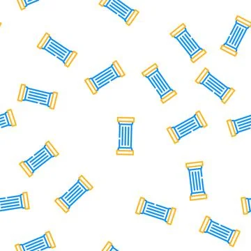 Columns and posts vector seamless pattern Stock Illustration