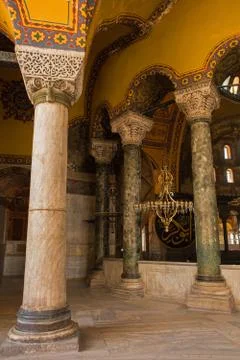 Columns in Ayasofia Stock Photos