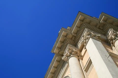 Columns with blue sky background Stock Photos