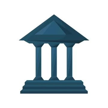 Columns building isolated icon Ilustración de archivo