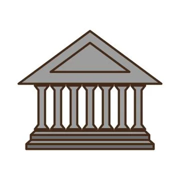 Columns building isolated icon Ilustración de archivo