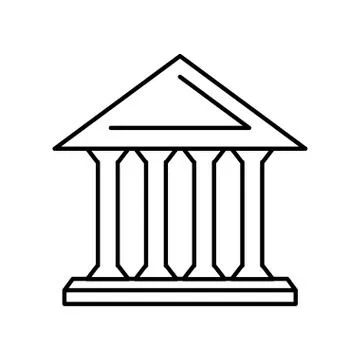 Columns building isolated icon Ilustración de archivo