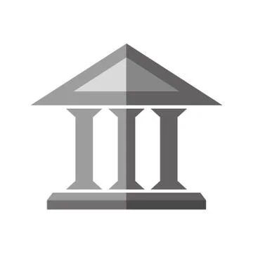 Columns building isolated icon Ilustración de archivo