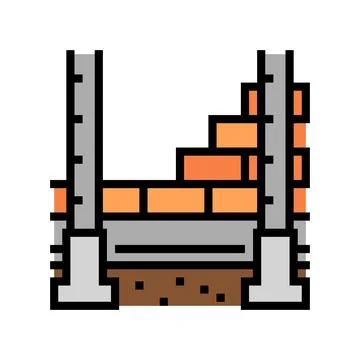 Columns building structure color icon vector illustration Ilustración de archivo