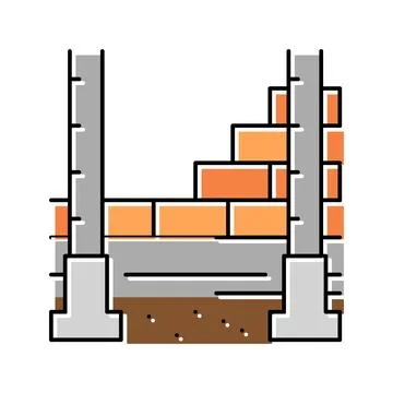 Columns building structure color icon vector illustration Ilustración de archivo