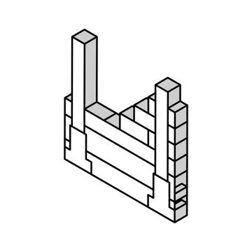 Columns building structure isometric icon vector illustration Ilustración de archivo