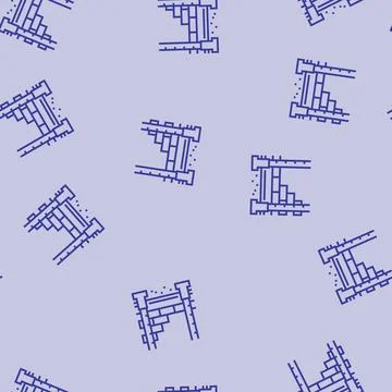 Columns building structure line seamless pattern Ilustración de archivo