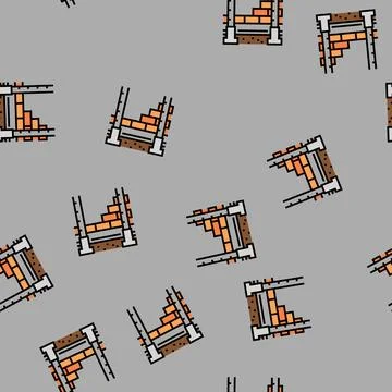 Columns building structure vector seamless pattern Ilustración de archivo