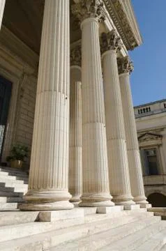 Columns of courthouse Stock Photos