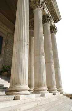 Columns of courthouse Stock Photos
