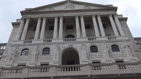 Columns of the facade of the old building. Stock Footage 77733193