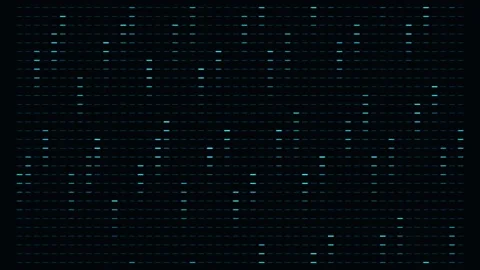 Columns Of Glowing Characters Fall Continuously Down Screen Stock-Footage 344513872