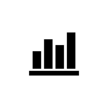 Columns Graph Flat Vector Icon Stock Illustration