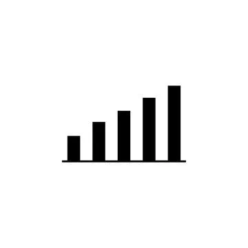 Columns Graph Flat Vector Icon Stock Illustration