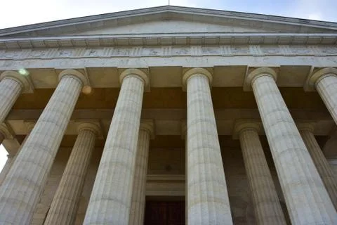 Columns of the Greek temple 库存照片