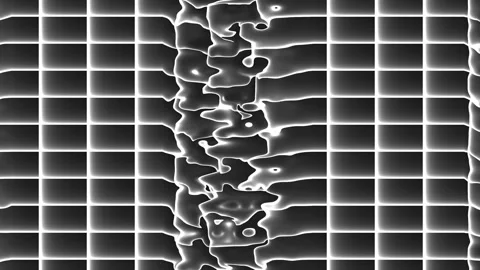 Columns of Grid Mask With Some Tearing Corruption Stock Footage 139736157
