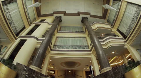 Columns in Hotel Stock Footage 24868551