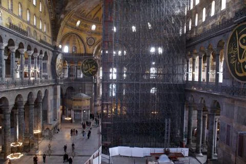 Columns inside mosque Stock Photos