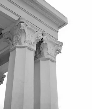 Columns isolated Stock-Fotos