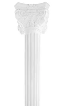 Columns isolated on white background Stock Photos