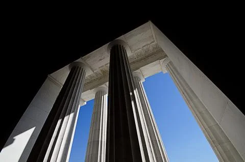 Columns at the Lincoln Memorial Stock Photos