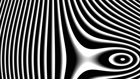 Columns of Lines Collapsing Into Gravity Hole Stock Footage 139736641