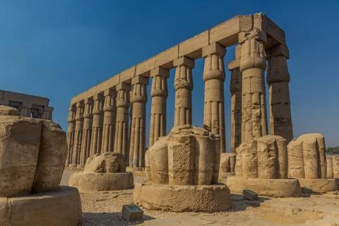 Columns of the Luxor temple, Egypt Stock Photos