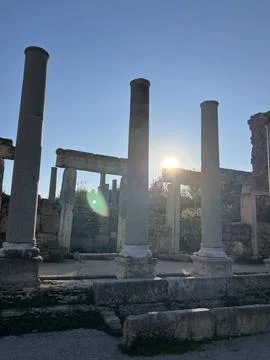 Columns in the old town Stock Photos