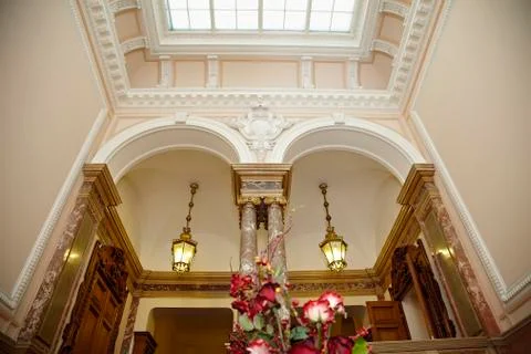 Columns in the palace Stock Photos