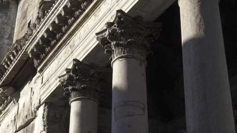 Columns of Pantheon Video stock 85265384
