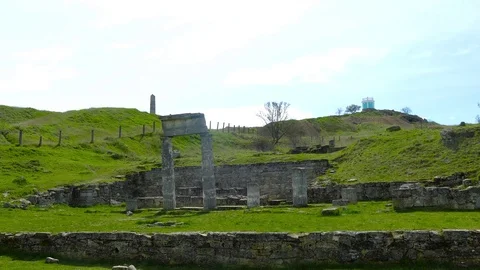 Columns of the Pantikapaeum Stock-Footage 83485640