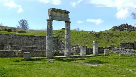 Columns of the Pantikapaeum Stock-Footage 83485693