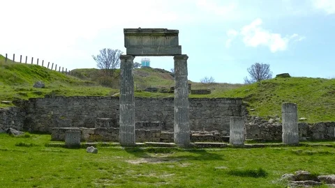 Columns of the Pantikapaeum Stock Footage 83485743