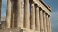 Columns of Parthenon - antique temple in Athenian Acropolis in Greece HD Footage