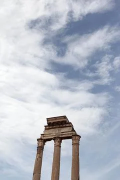 Columns of a Roman temple Stock Photos