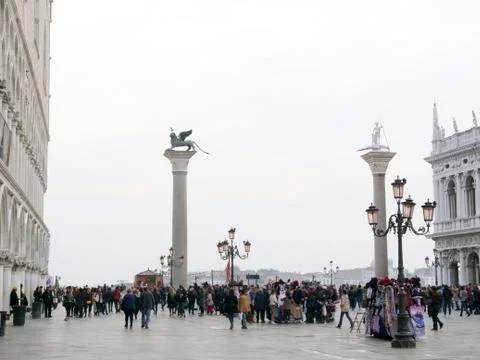 Columns Saint Mark's Square  2017 Stock Photos