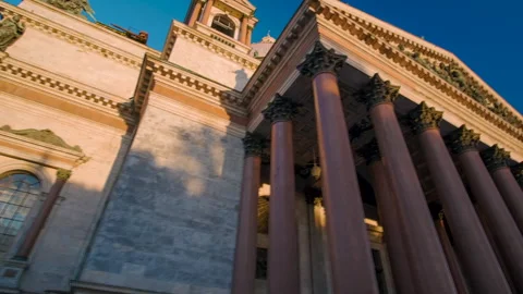 Columns of St Isaac's Cathedral in St Petersburg Stock Footage 304295052