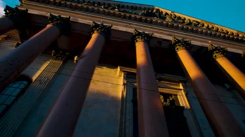 Columns of St Isaac's Cathedral in St Petersburg Stock Footage 304295089