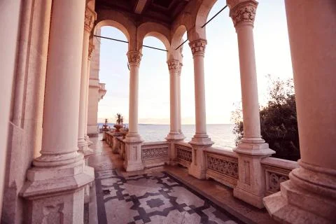 Columns at sunset Stock Photos