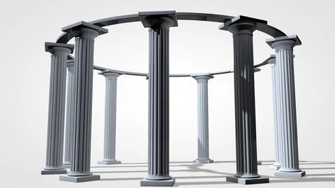 Columns Temple 3D Model