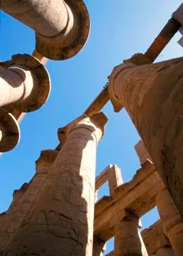 Columns, temple of karnak, egypt Stock Photos