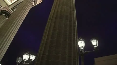 Columns of theatre Stock Footage 10754951