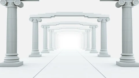 Columns Tunnel Background Stock Footage 100536799